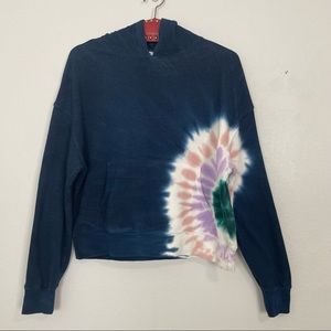 Wildfox Cropped Tie Dye Hoodie | Size Small